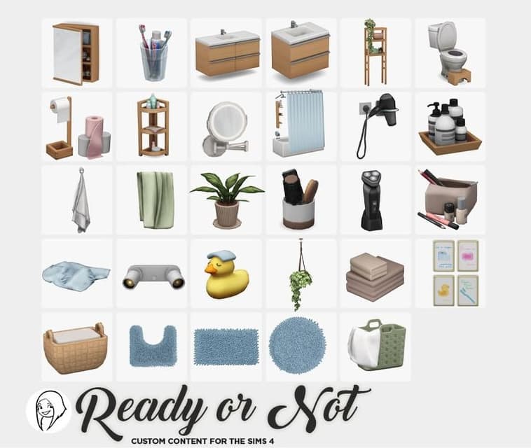 Галерея мода Сет для ванной Ready Or Not #1